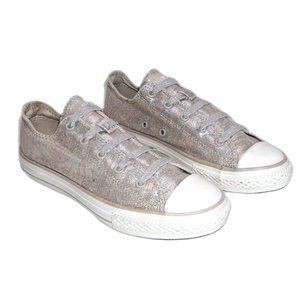 Converse All Star Sand Glitter Laceless Girls Size: 3 Canvas Sneakers Brand NEW